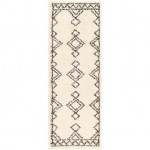 Surya Beni Shag Rug 2\'7" X 7\'3" - Black / Cream