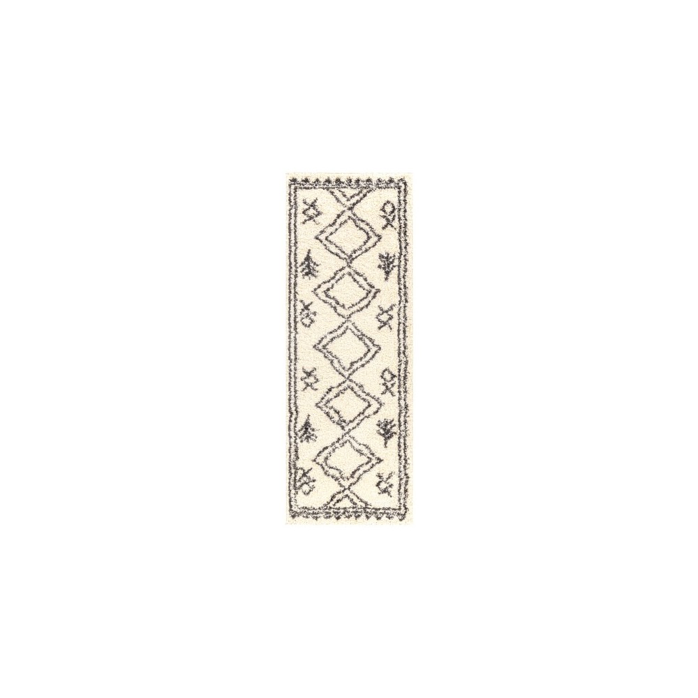 Surya Beni Shag Bsh-2316 Black Rug 2'7" X 7'3" Surya Beni Shag Bsh-2316 Black Rug 2'7" X 7'3"