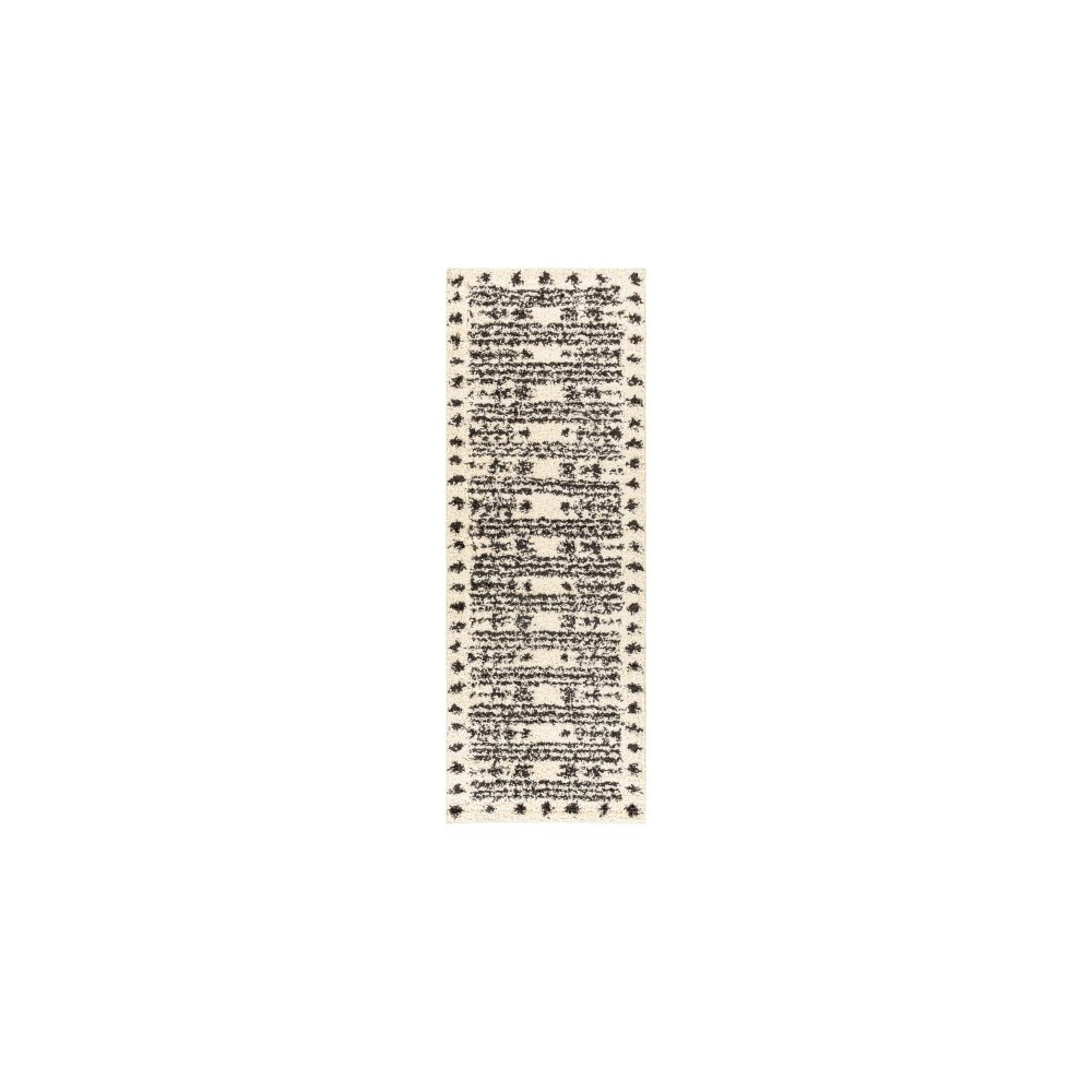 Surya Beni Shag Bsh-2325 Black Rug 2'7" X 7'3" Surya Beni Shag Bsh-2325 Black Rug 2'7" X 7'3"
