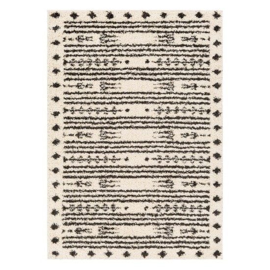 Surya Beni Shag Bsh-2325 Black Rug 5'3" X 7'