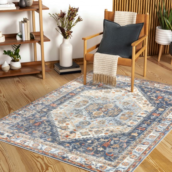 Surya Bilbao Rug 5'3" X 7' - Ink Blue, Denim