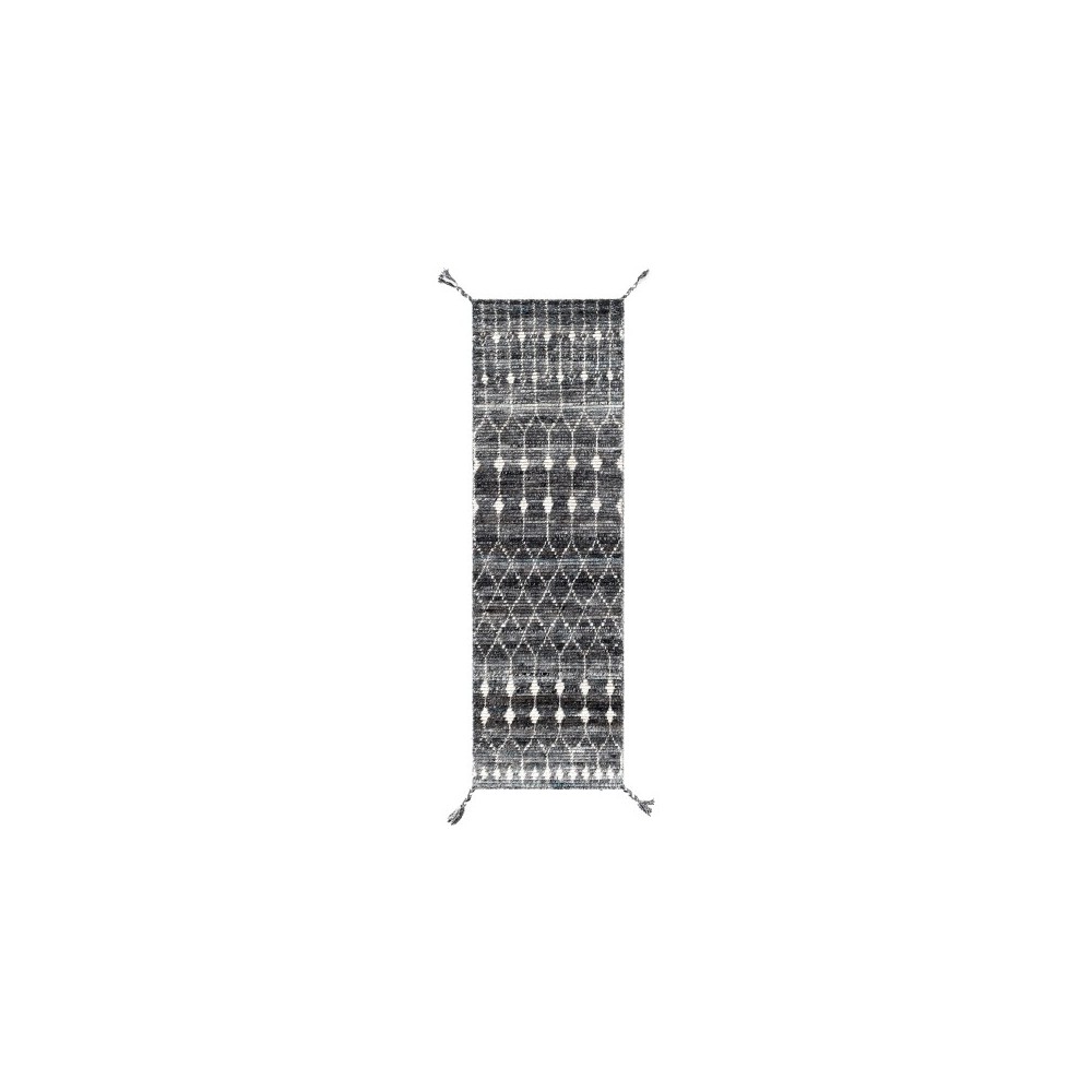 Surya Birch Black Rug 2'6" X 8' Surya Birch Black Rug 2'6" X 8'