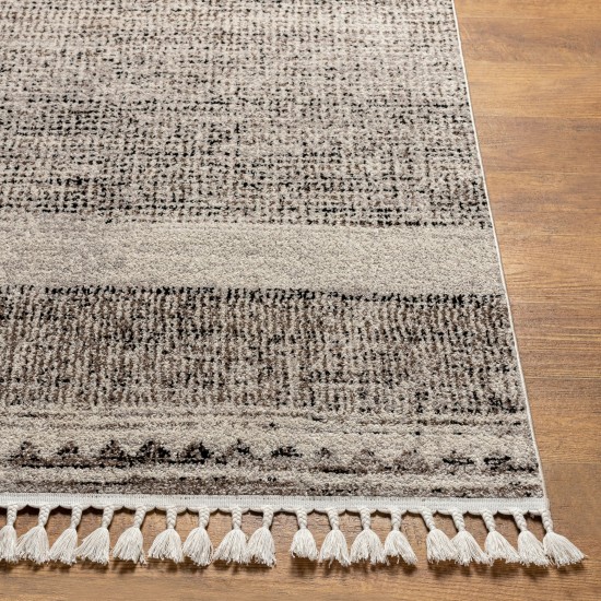 Surya Blackburn Rug 6'7" X 9' - Black, Dark Brown