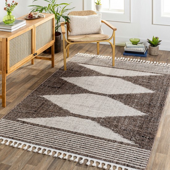 Surya Blackburn Rug 5'3" X 7' - Dark Brown, Black