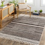 Surya Blackburn Dark Brown Rug 5'3" X 7'