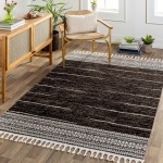 Surya Blackburn Black Rug 5'3" X 7'