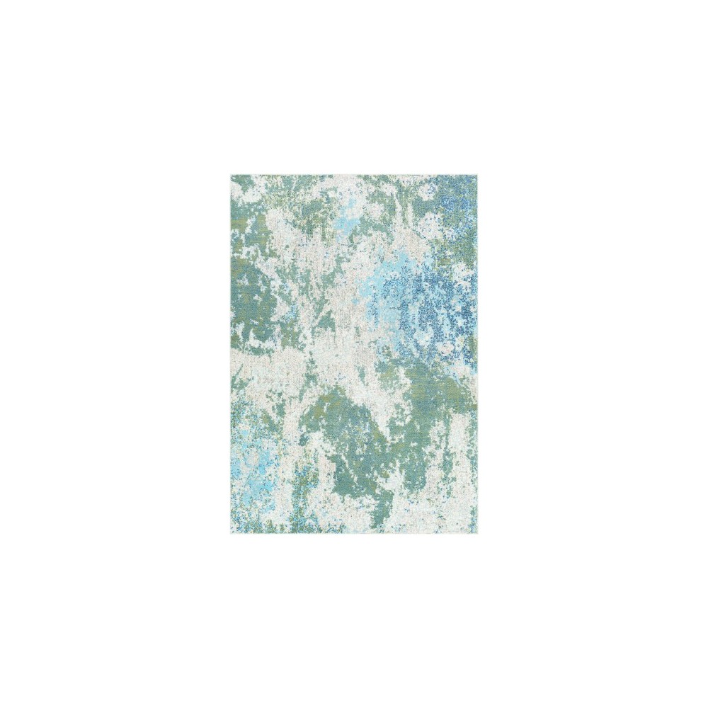 Surya Bodrum Rug 5'3" X 7'3" - Medium Green, Sky Blue