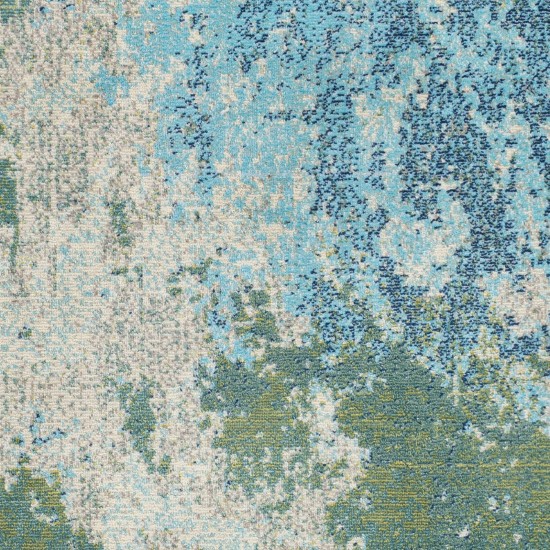 Surya Bodrum Rug 5'3" X 7'3" - Medium Green, Sky Blue