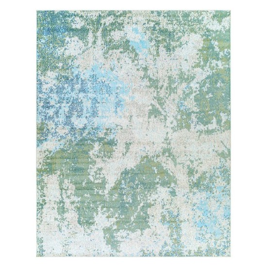 Surya Bodrum Rug 7'10" X 10' - Medium Green, Sky Blue