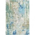 Surya Bodrum Rug 6'11" X 9' - Medium Green, Navy