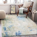 Surya Bodrum Rug 6'11" X 9' - Medium Green, Navy