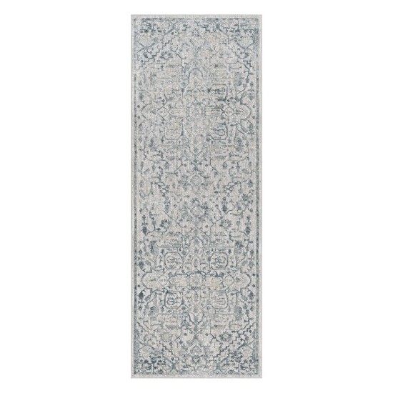 Surya Brunswick Rug 2'7" X 7'3" - Dusty Sage, Light Beige