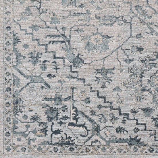 Surya Brunswick Rug 6'7" Round - Dusty Sage, Light Beige