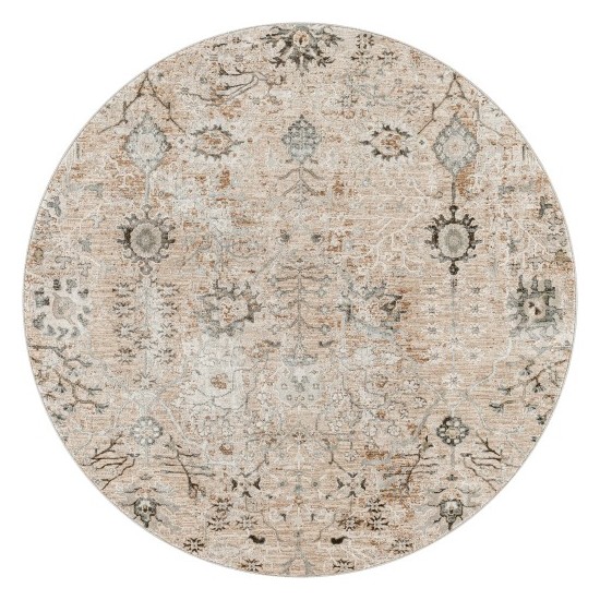 Surya Brunswick Rug 5'3" Round - Taupe, Light Beige