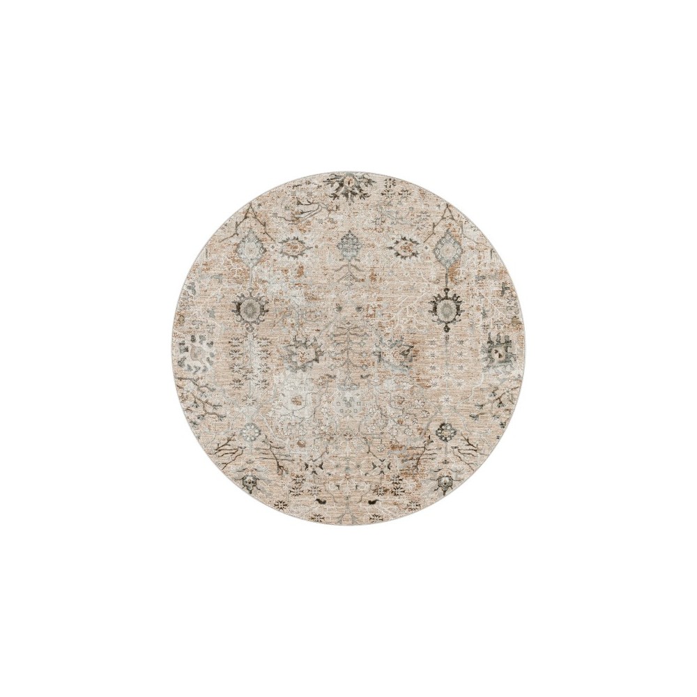 Surya Brunswick Rug 6'7" Round - Taupe, Light Beige Surya Brunswick Rug 6'7" Round - Taupe, Light Beige