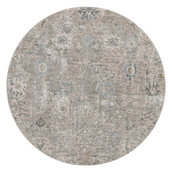 Surya Brunswick Rug 5'3" Round (Dusty Sage & Light Beige)