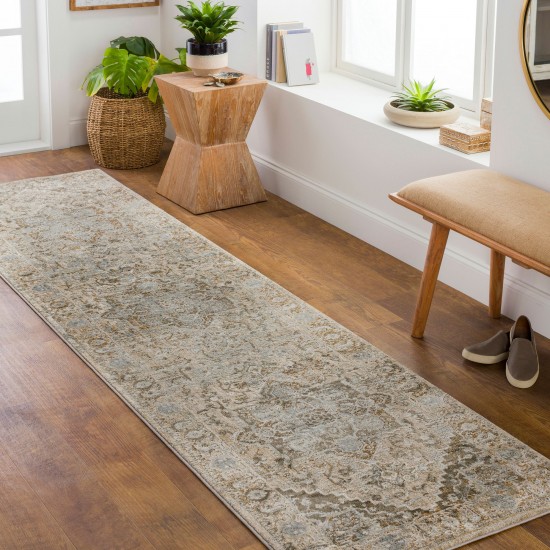 Surya Brunswick Rug 2'7" X 10' In Dusty Sage