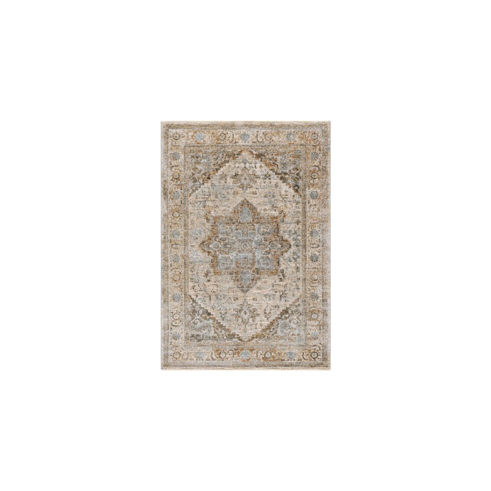 Surya Brunswick Rug 6'7" Round - Dusty Sage & Charcoal