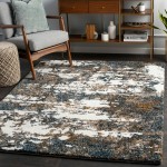 Surya Celestial Shag Light Blue Rug 6'7" X 9'