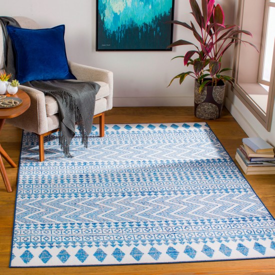 Surya Cesar Rug 5'3" X 7' - Blue & Off-White