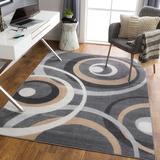 Surya Cesar Rug 6'7" X 9' - Charcoal & Navy