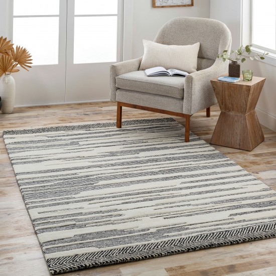 Surya Cherokee Rug 6' X 9' - Black, Cream