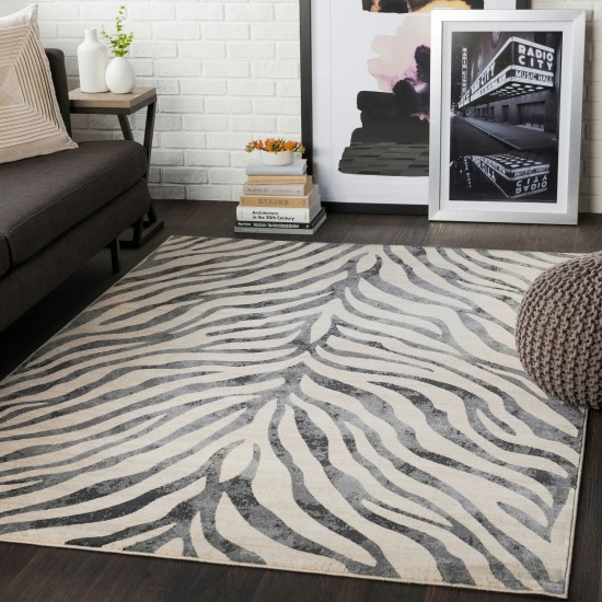 Surya City Charcoal Rug 6'7" X 9'