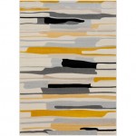 Surya City Rug 6'7" X 9' - Mustard, Black