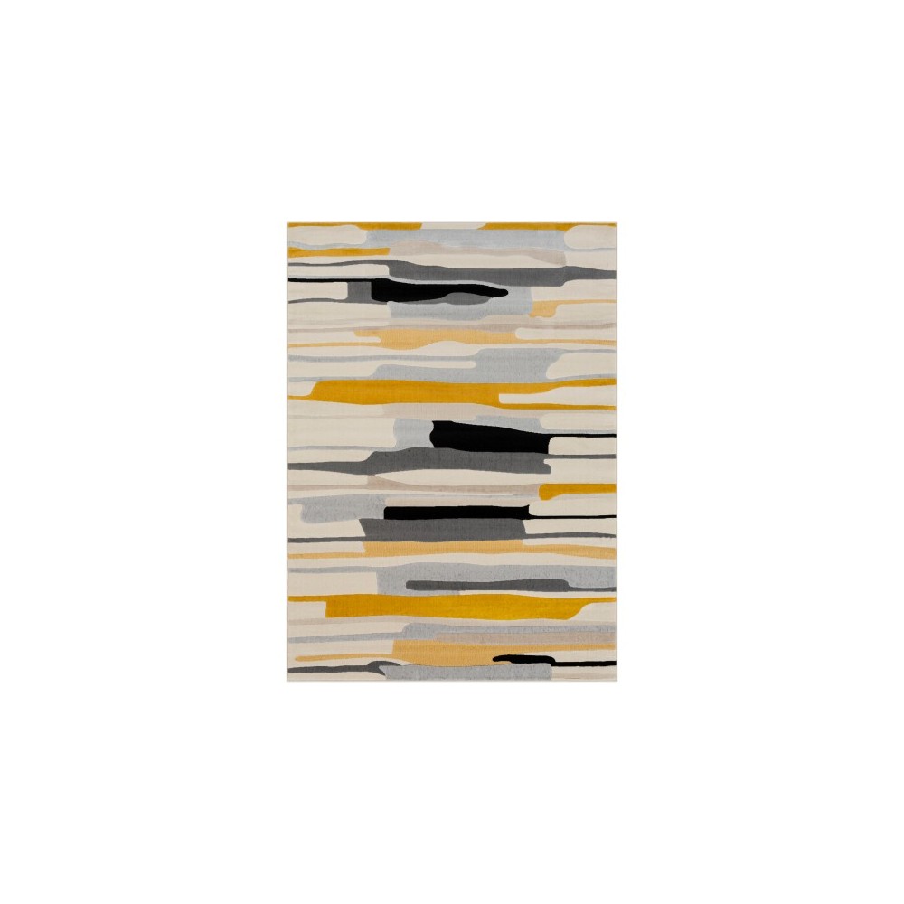 Surya City Rug 6'7" X 9' - Mustard, Black