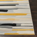 Surya City Rug 6'7" X 9' - Mustard, Black