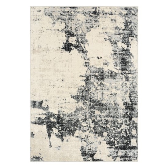 Surya City Light Rug 5'3" X 7'3" (Black, Gray)