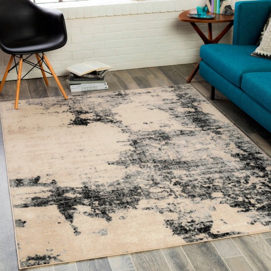 Surya City Light Rug 5'3" X 7'3" (Black, Gray)