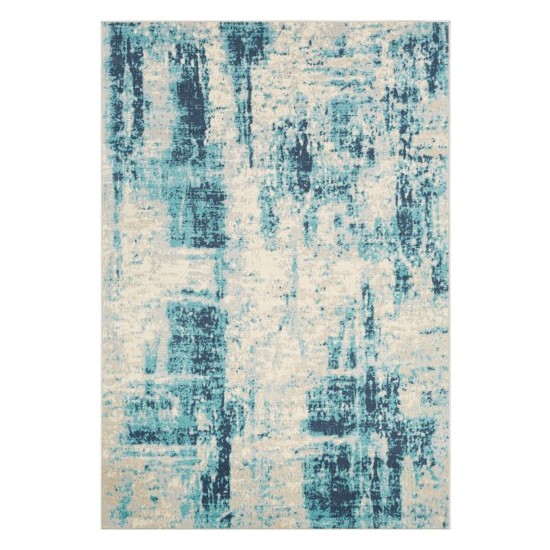 Surya City Light Rug 5'3" X 7'3" (Navy, Aqua)