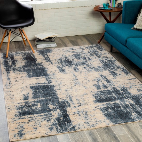 Surya City Light Rug 6'7" X 9' (Navy, Black)