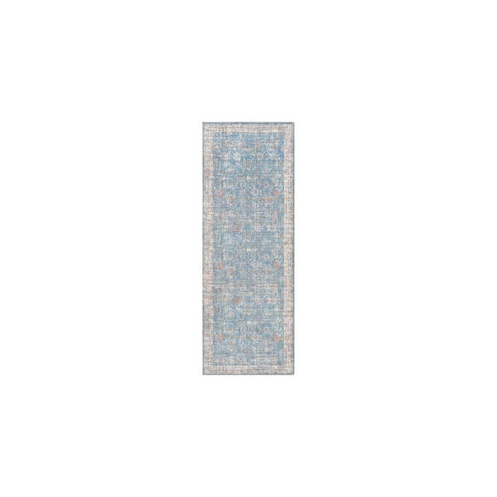 Surya Cobb Light Blue Rug 2'7" X 7'3" Surya Cobb Light Blue Rug 2'7" X 7'3"