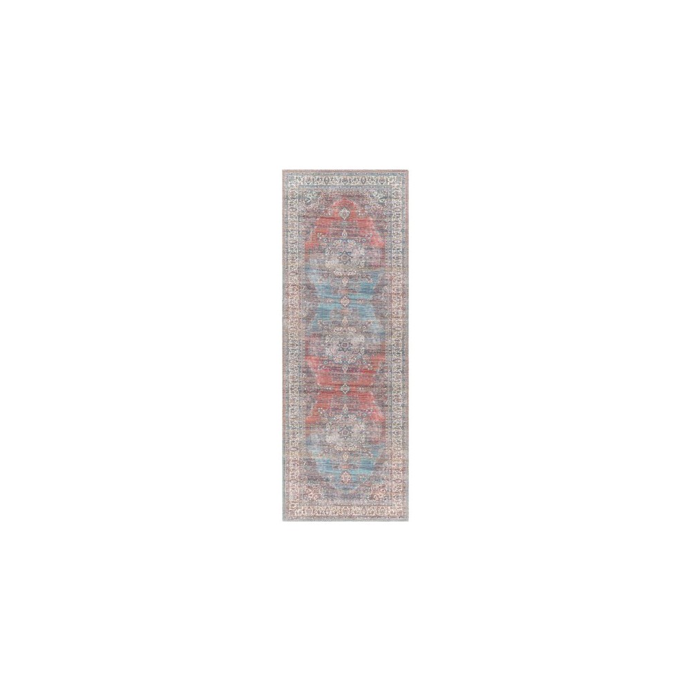 Surya Cobb Rug 2'7" X 10' - Blue, Light Blue