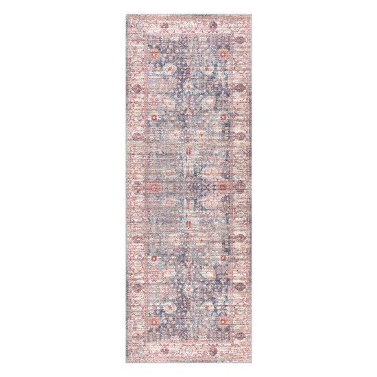 Surya Cobb Rug 2'7" X 10' - Red, Denim