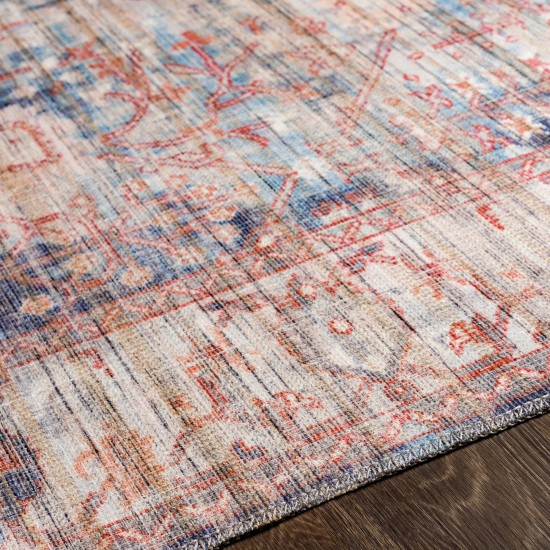Surya Cobb Rug 2'7" X 7'3" - Red, Denim