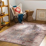 Surya Cobb Rug 5'3" X 7'3" - Red, Denim