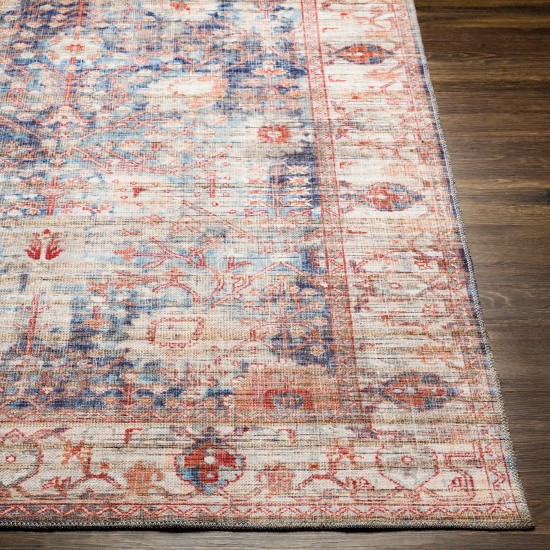 Surya Cobb Rug 6'7" X 9' - Red, Denim