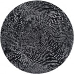 Surya Contempo Rug 7'10" Round (Black & White)