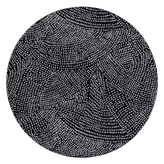 Surya Contempo Rug 7'10" Round (Black & White)