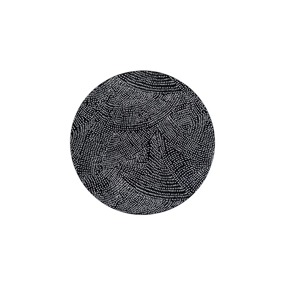 Surya Contempo Rug 7'10" Round (Black & White)