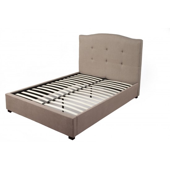 Alpine Furniture Amanda Full Tufted Upholstered Bed, Haskett/Jute