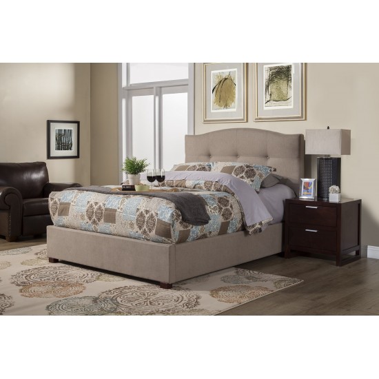 Alpine Furniture Amanda Queen Tufted Upholstered Bed, Haskett/Jute