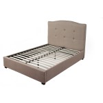 Alpine Furniture Amanda Queen Tufted Upholstered Bed, Haskett/Jute