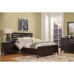 Alpine Furniture Legacy Queen Panel Bed, Black Cherry