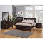 Alpine Furniture Legacy Standard King Panel Bed, Black Cherry