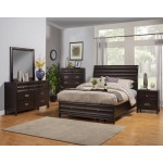 Alpine Furniture Legacy Queen Storage Bed with 2 Drawers, Black Cherry