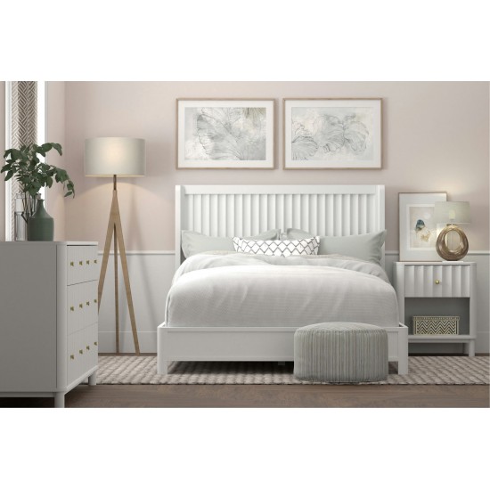 Alpine Furniture Stapleton Queen Panel Bed, White